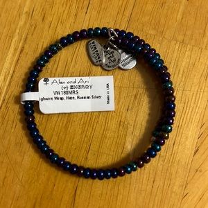 Alex and Ani blue beaded bracelet